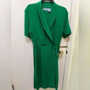 Vintage Green Liz Claiborne Petite Dress Size 10